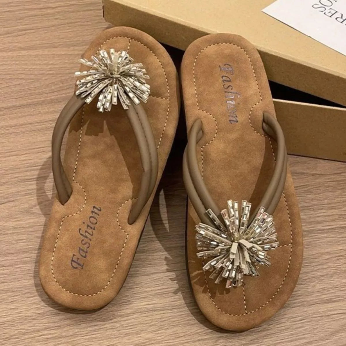 Toe Post Flats Sandals