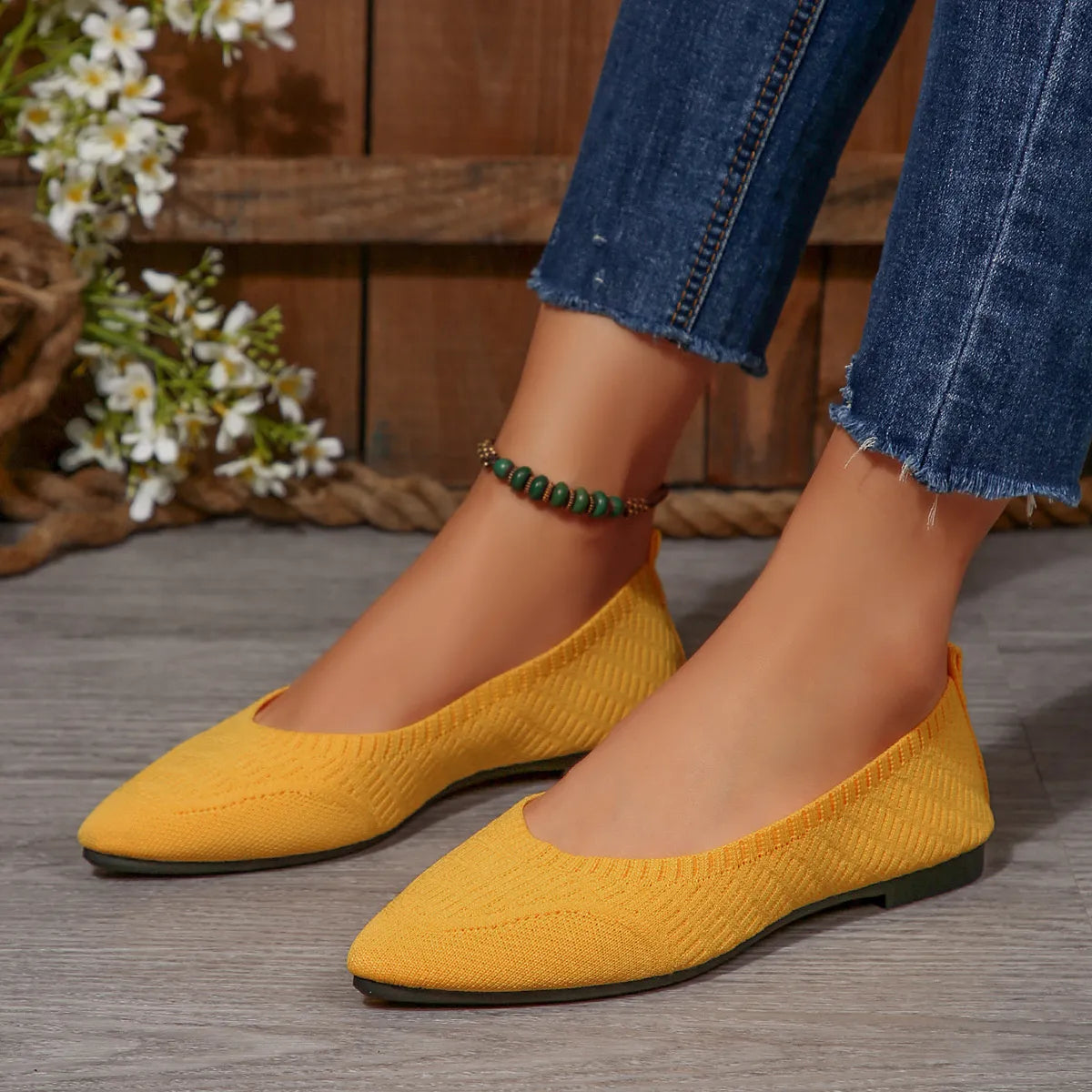 Point Toe Flats Slip-Ons
