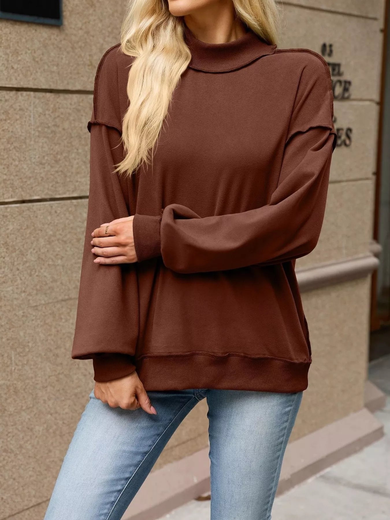 Loose Fit Crew Neck Sweatshirt