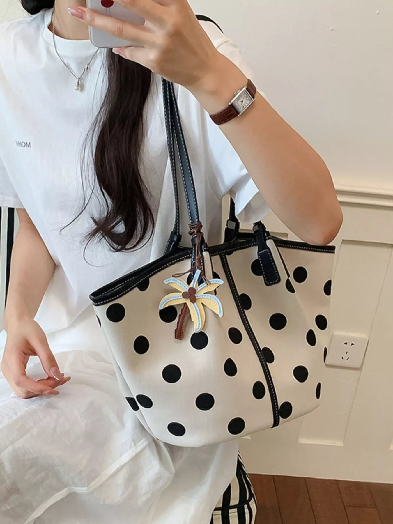 Polka Dot Shoulder Bag