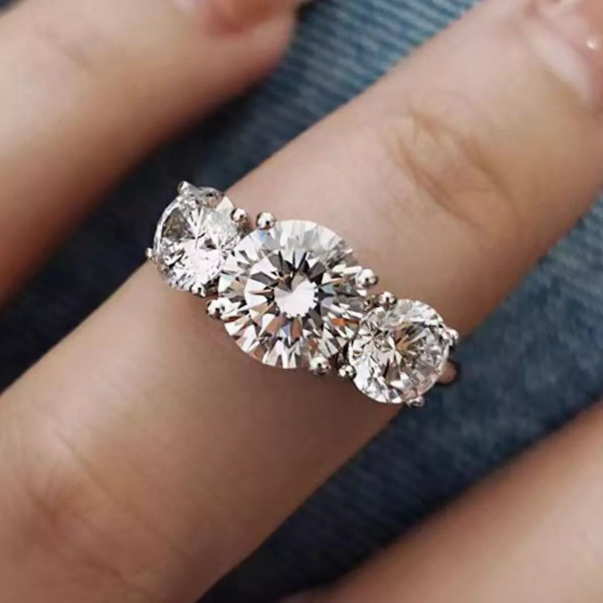 4 Carat Moissanite 925 Sterling Silver Ring