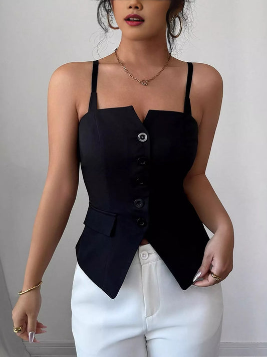 Button-Front Cami Top