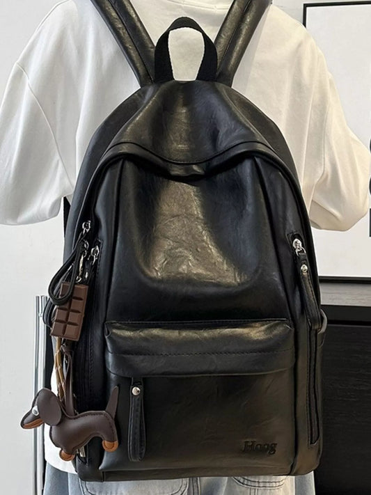 Leather Texture Backpack Bag