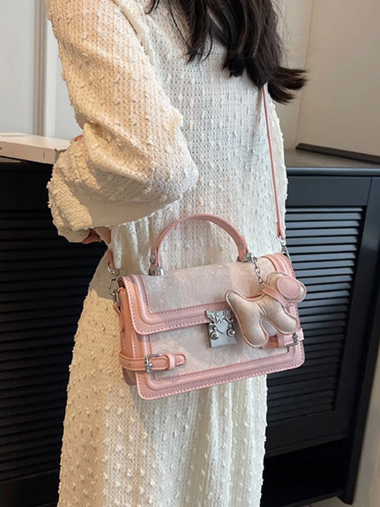 Adjustable Strap Flap Crossbody Bag