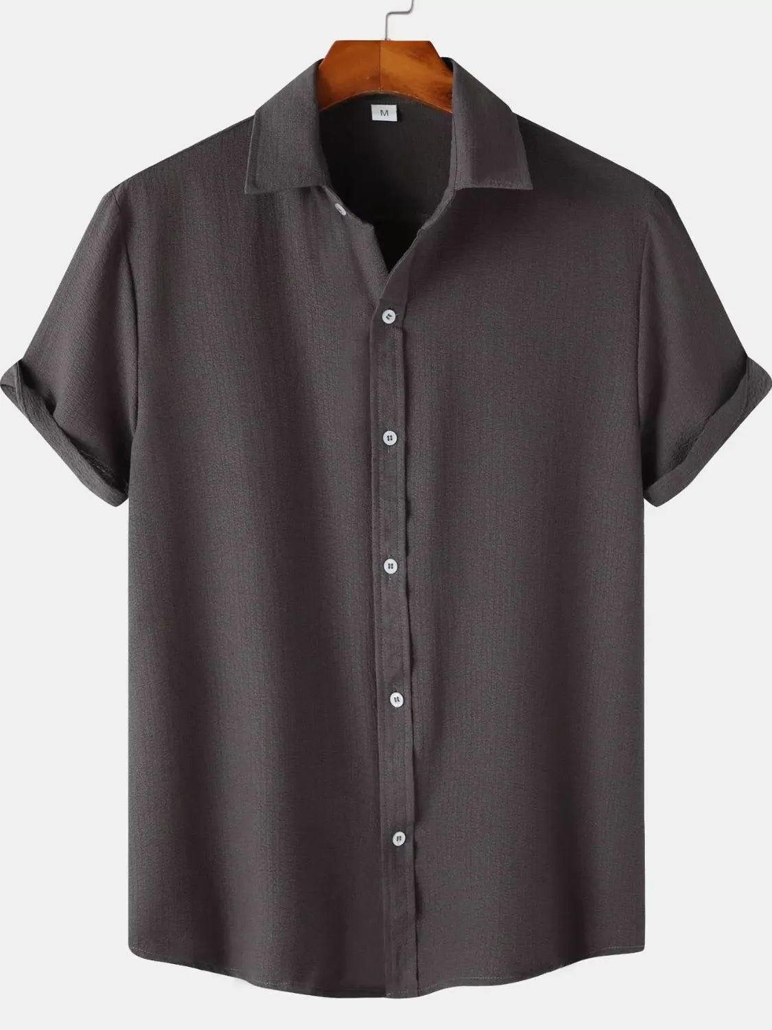 Men's Plus Size Button Down Short Sleeve Shirt