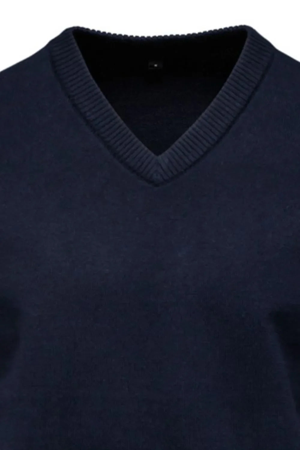 Men's Ribbed Hem V-Neck Long Sleeve Sweater