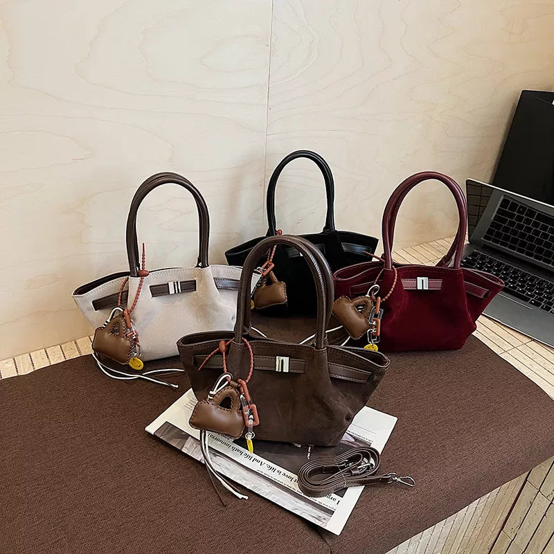 PU Leather Suede Mini Handbag