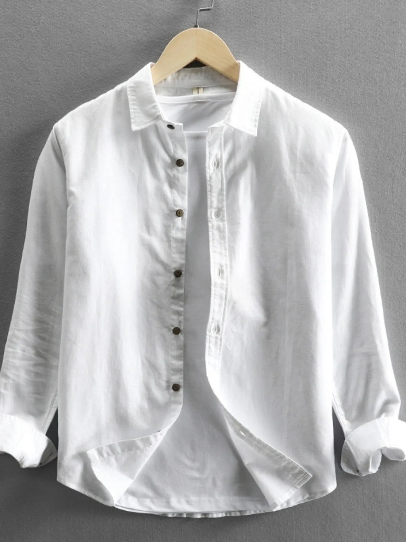 Men's Plus Size Button Up Long Sleeve Shirt