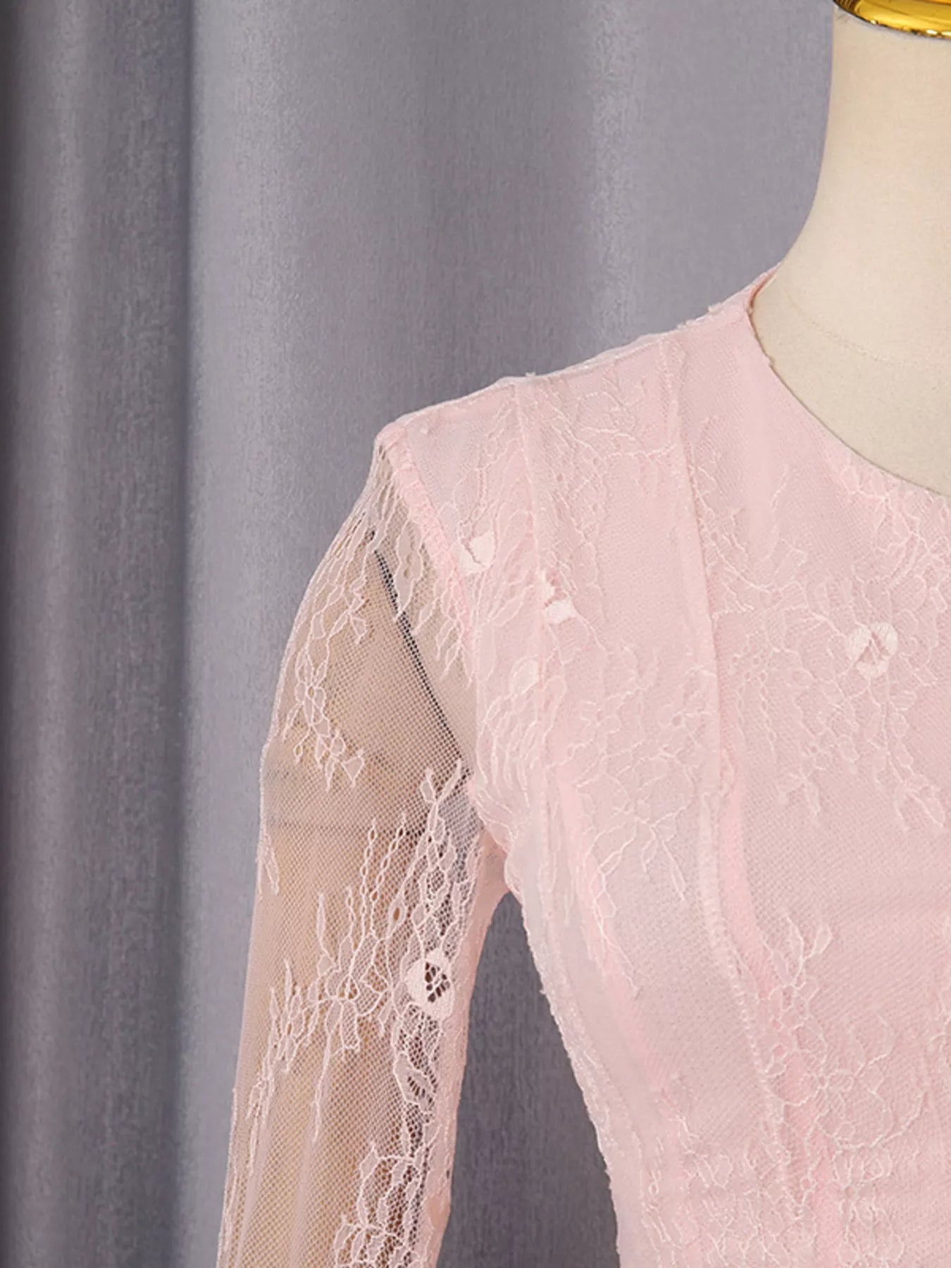 Lace Flare Sleeve Mini Dress