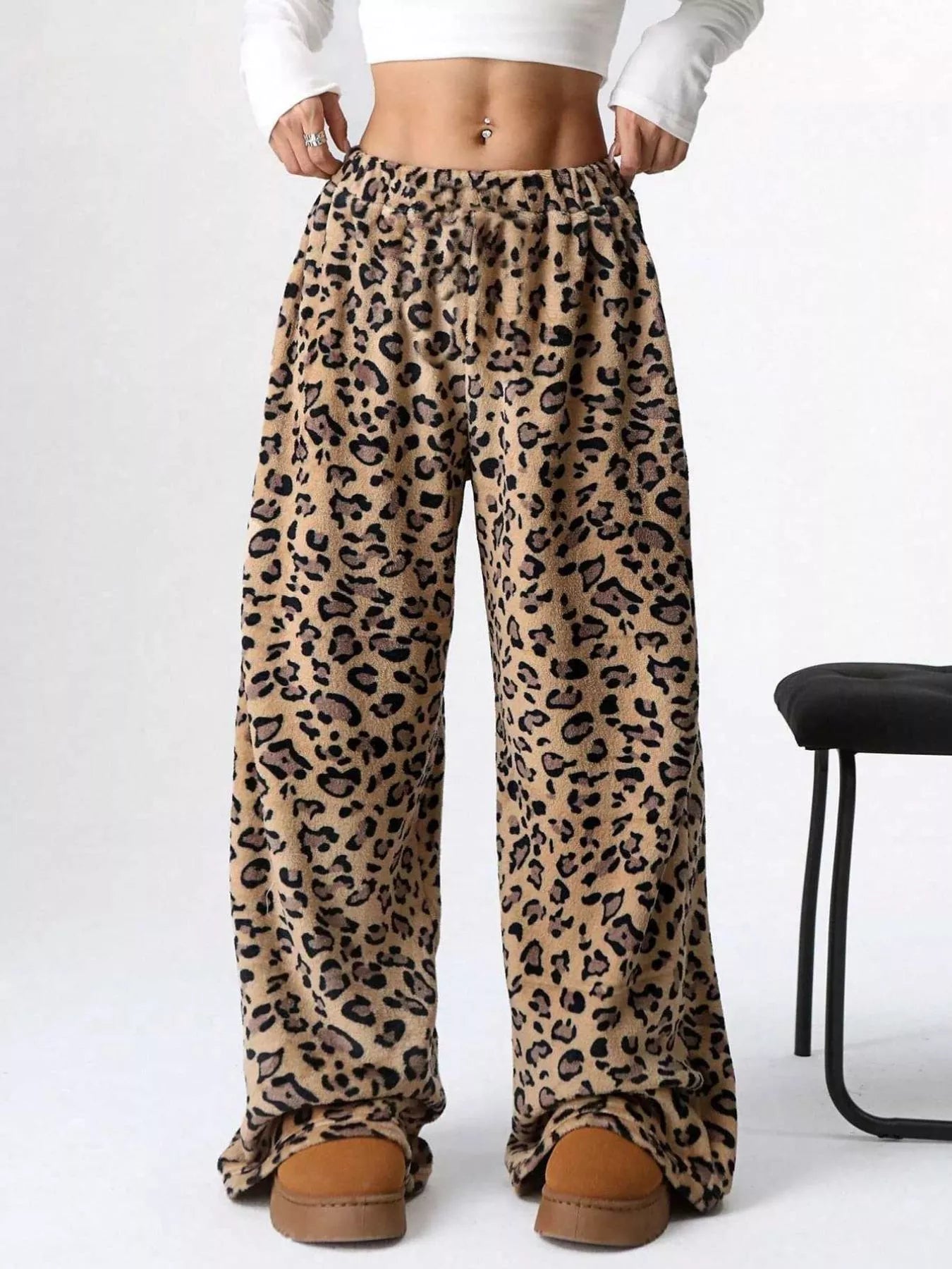 Drawstring Wide Leg Pants