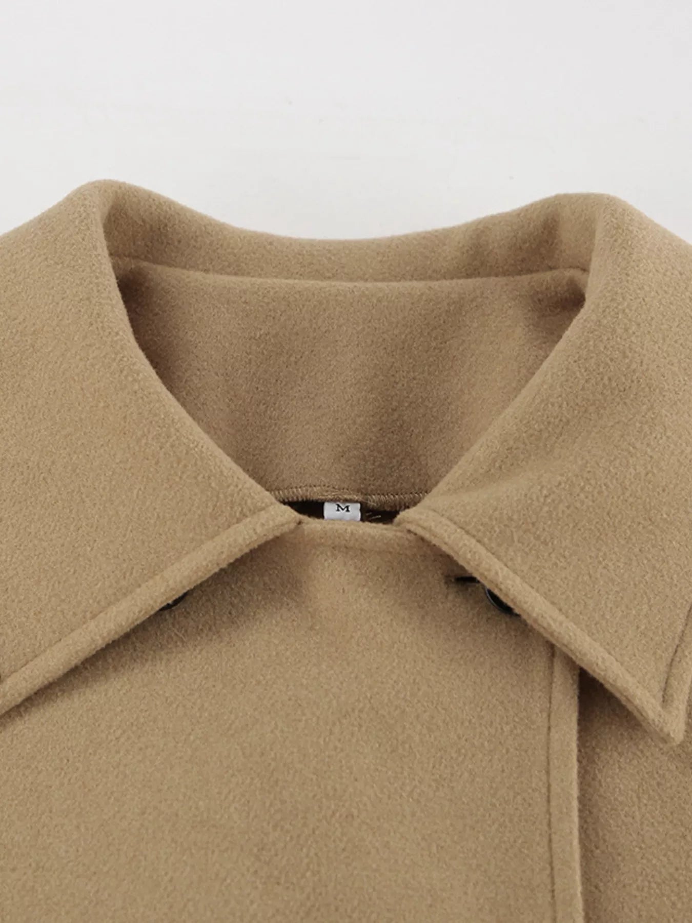 Oversized Lapel Collar Button-Down Coat