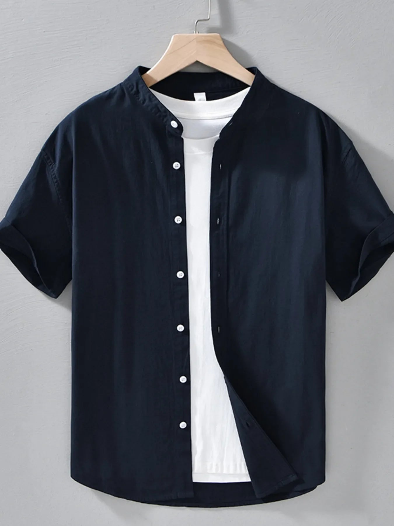 Men's Plus Size Button Up Short Sleeve Shirt
