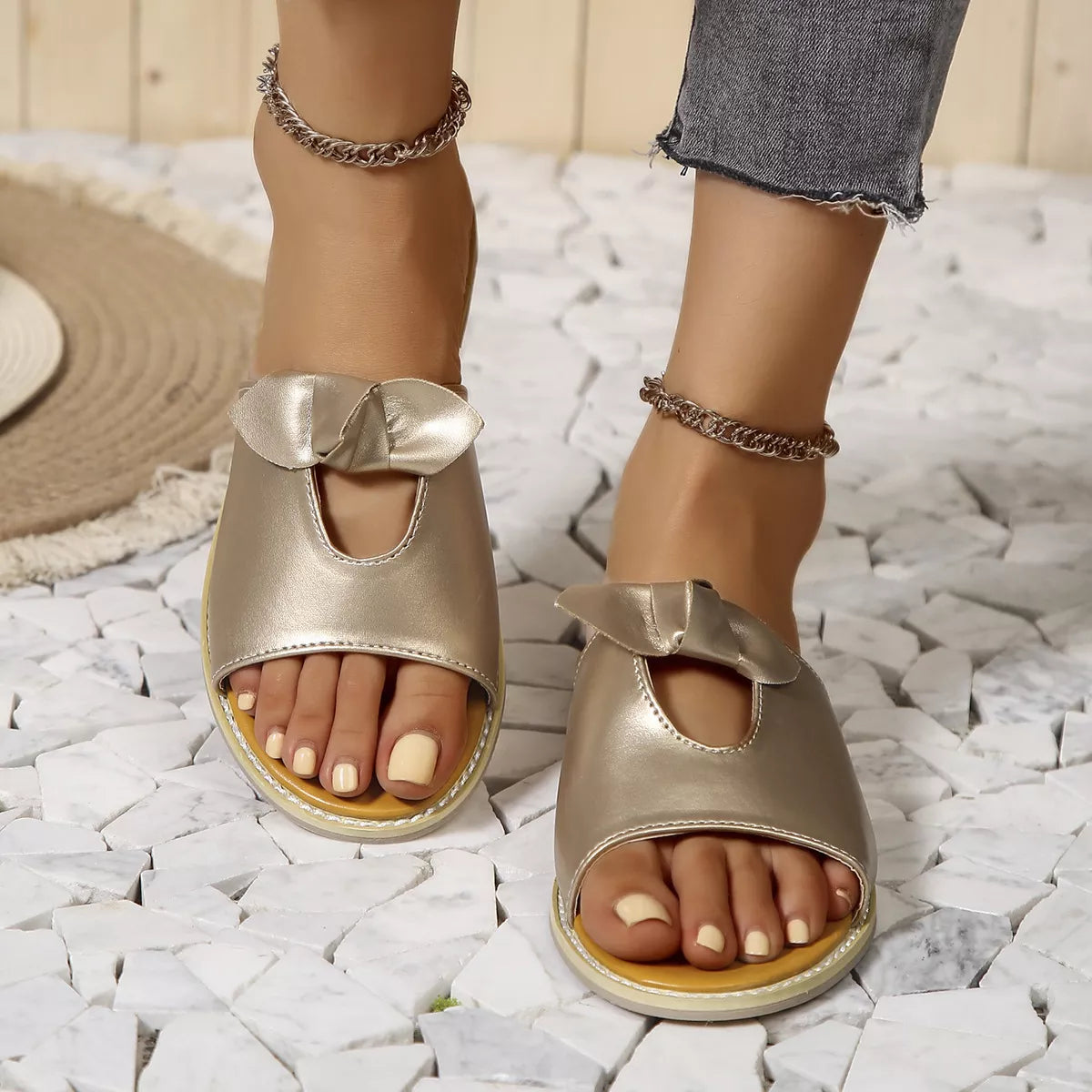 Open Toe Flats Sandals