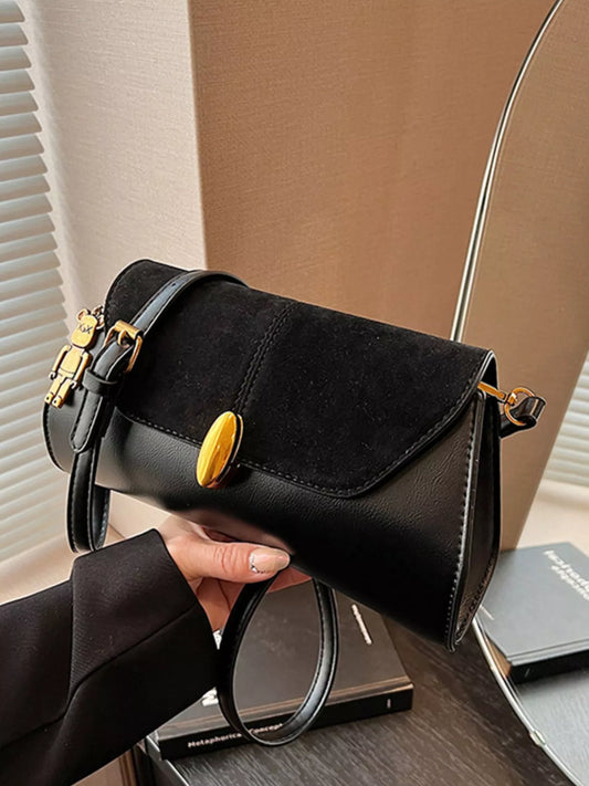 Adjustable Strap Flap Crossbody Bag