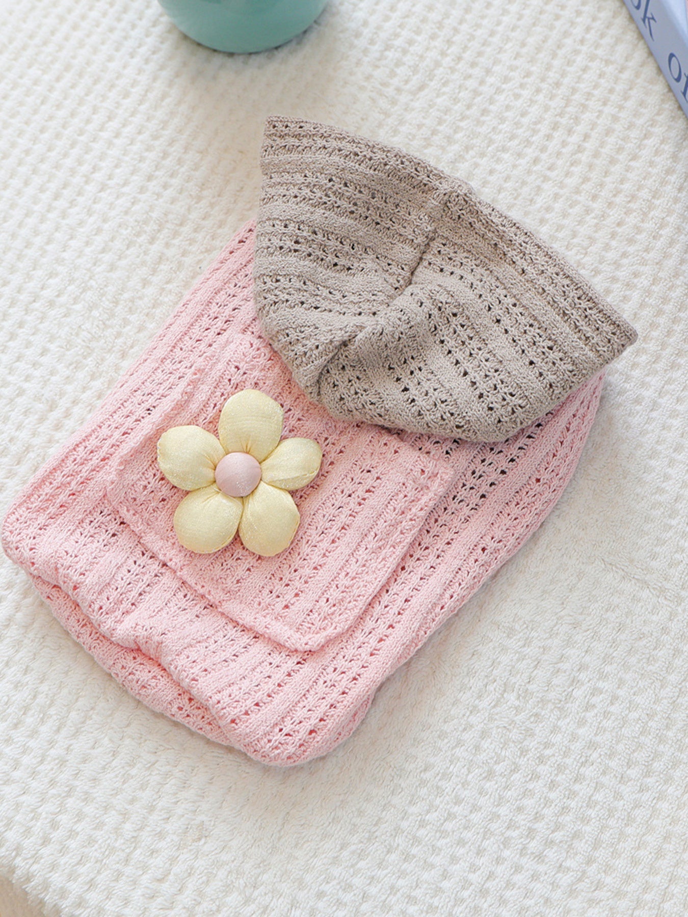 Flower Knitted Pet Hoodie
