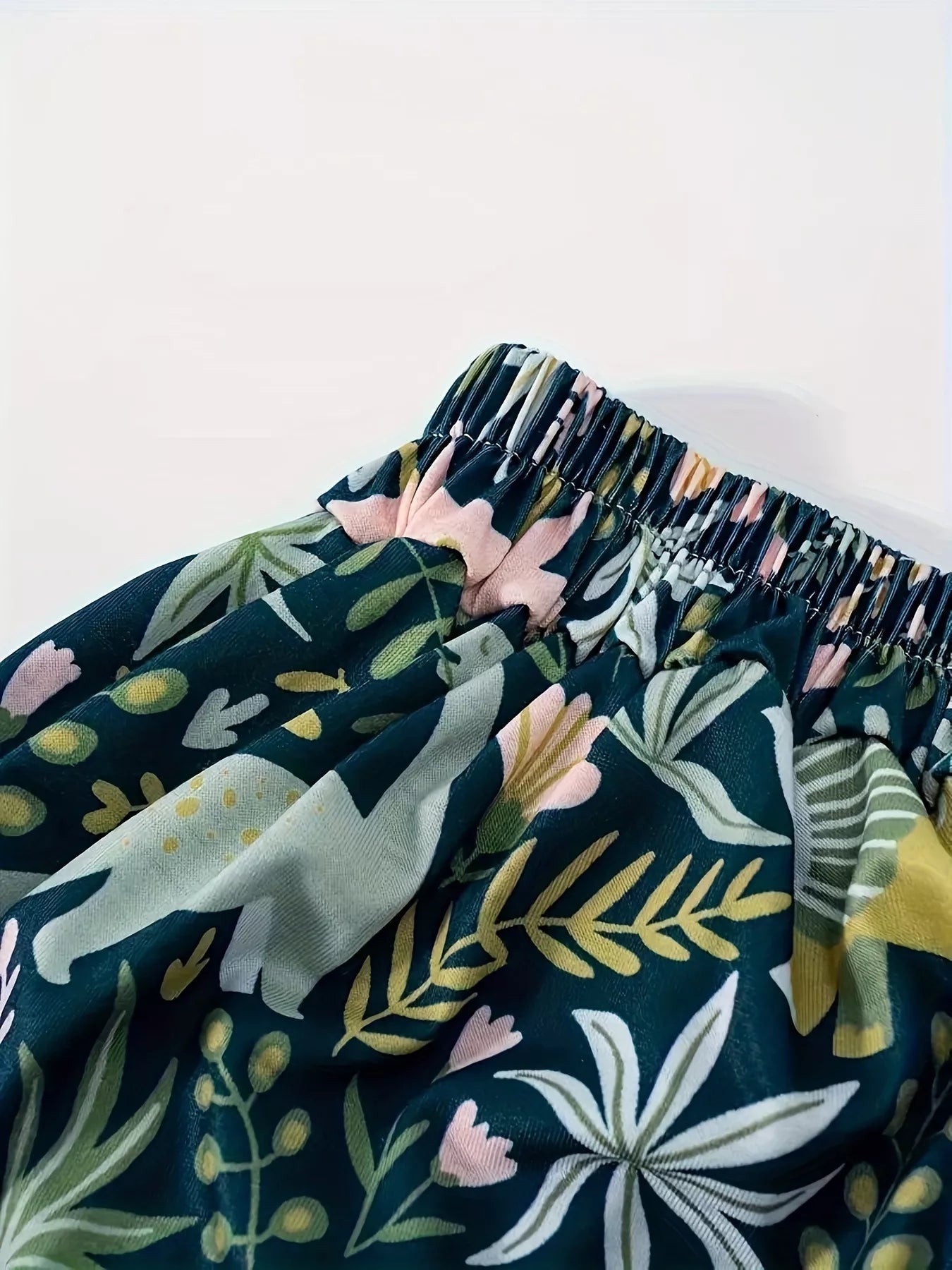 Printed Elastic Waist Skirt