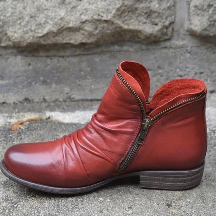 Round Toe Block Heels Boots
