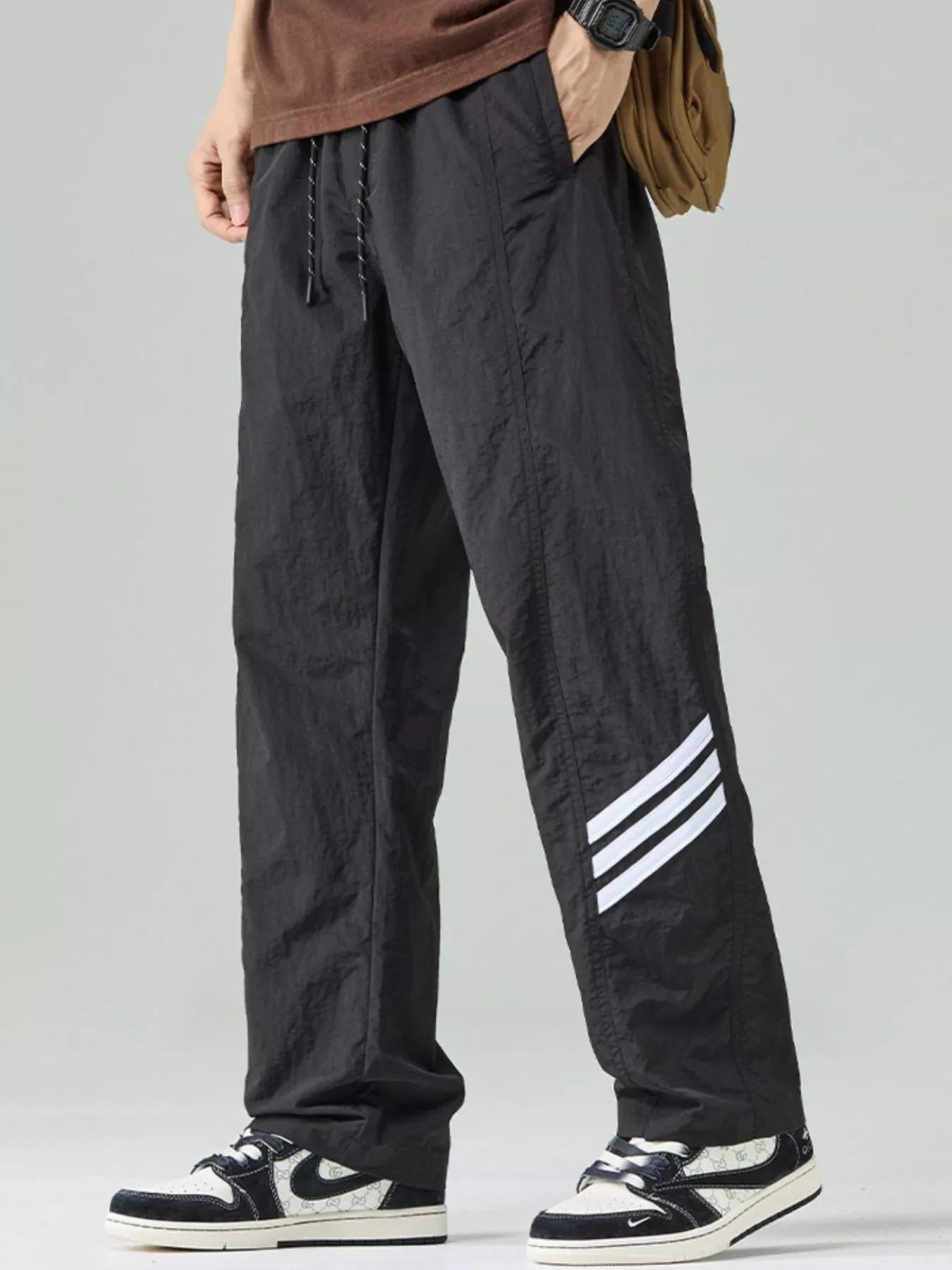 Men's Plus Size Drawstring Wide Leg Pants