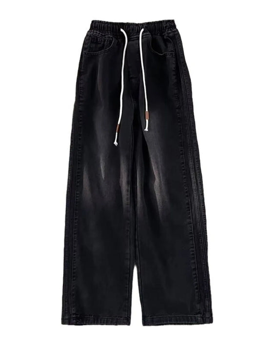 Men's Full Size Wash Wide Leg Pants Plus Size