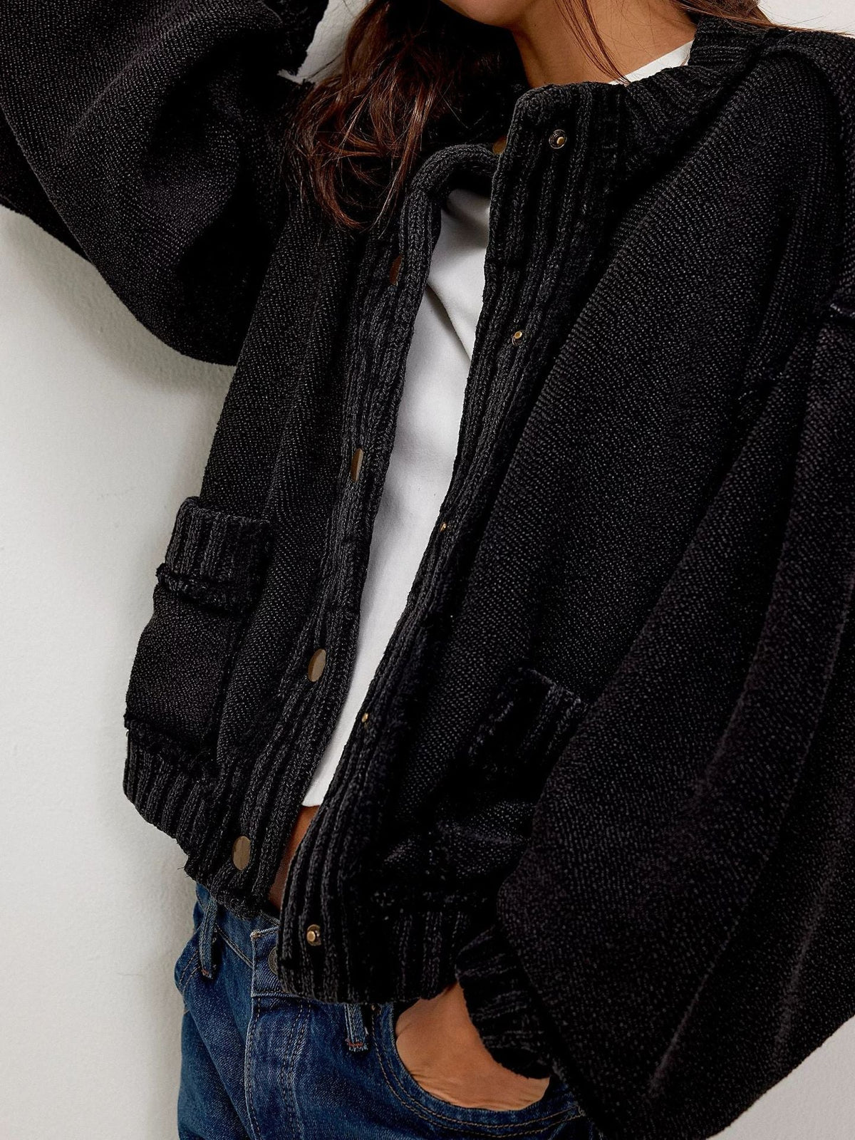 Women's Loose-Fit Long-Sleeve Knit Cardigan Coat
