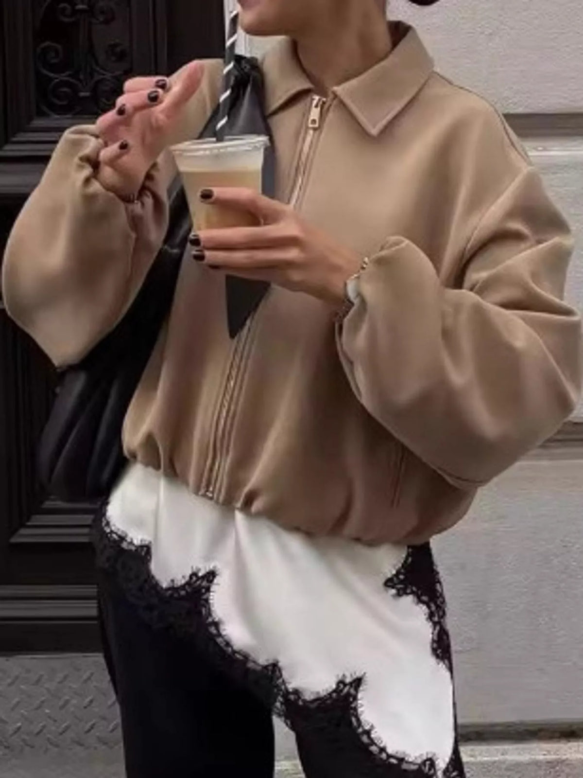 Cropped Zip-Up Jacket
