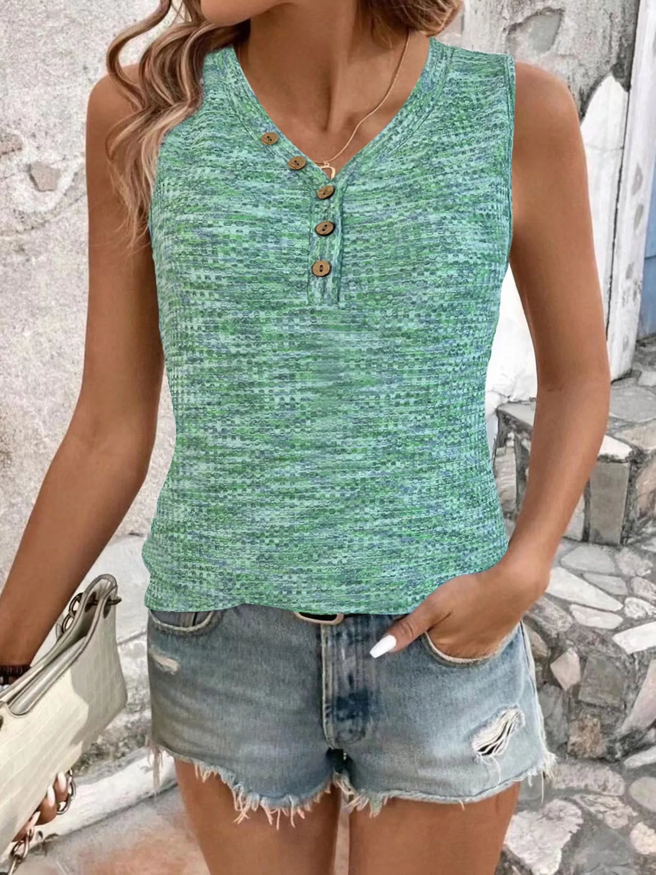Full Size V-Neck Tank Plus Size