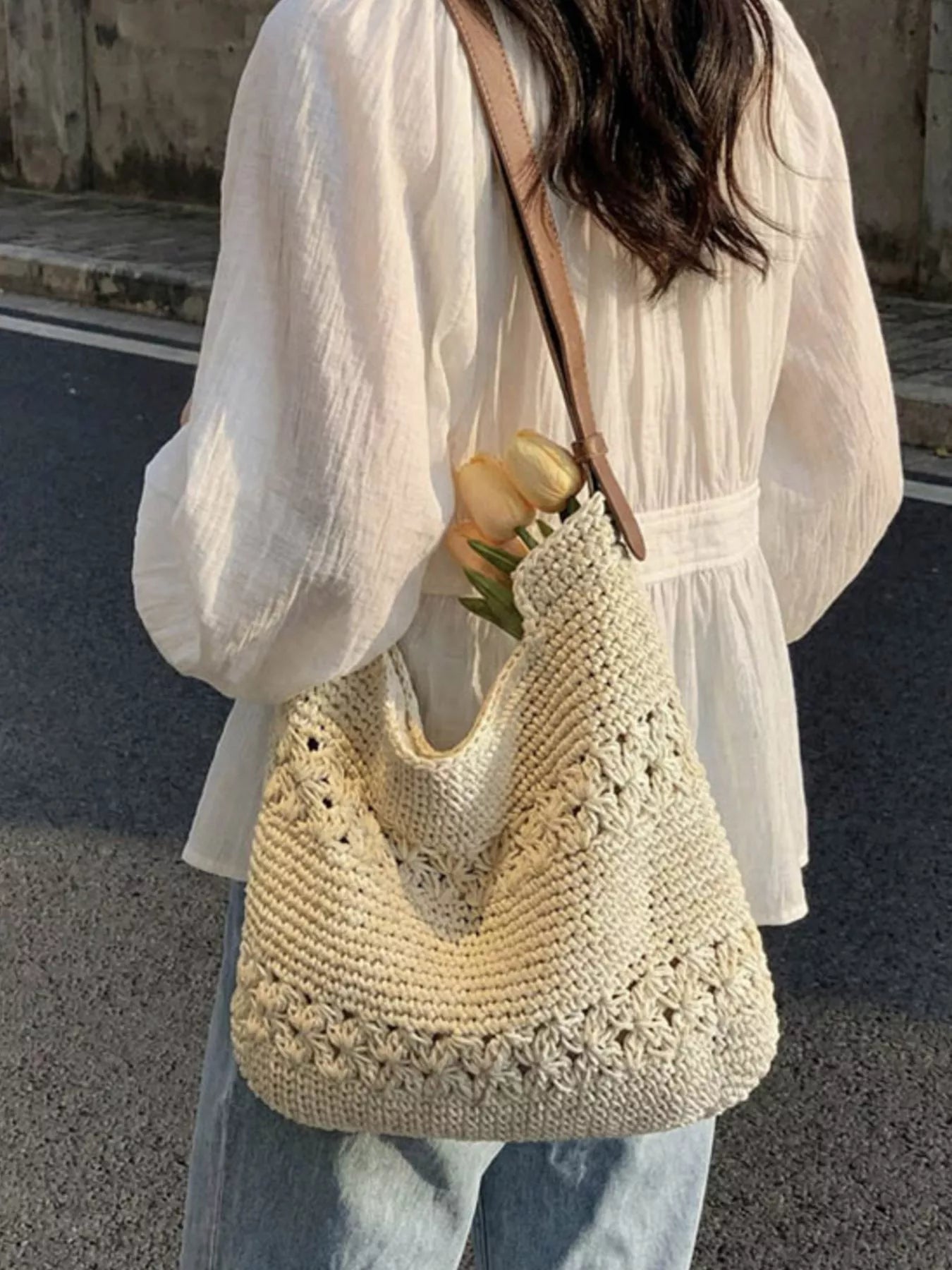 Crochet Knit Shoulder Bag