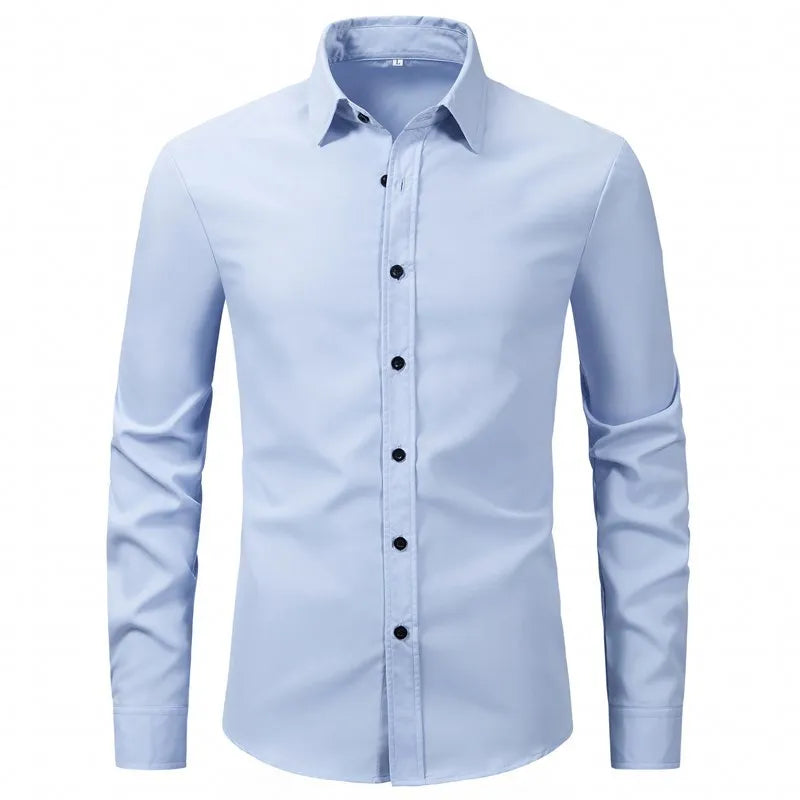 Men's Plus Size Button Up Long Sleeve Shirt