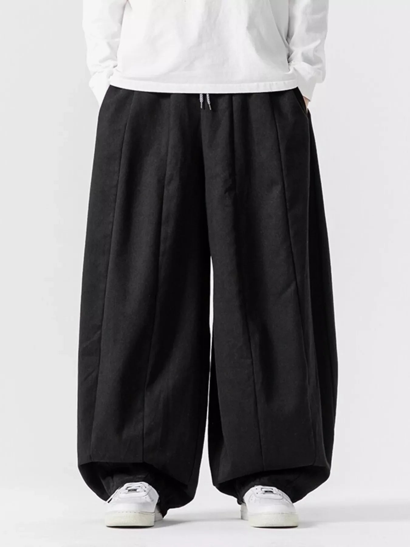 Men's Plus Size Loose Fit Drawstring Waist Casual Pants