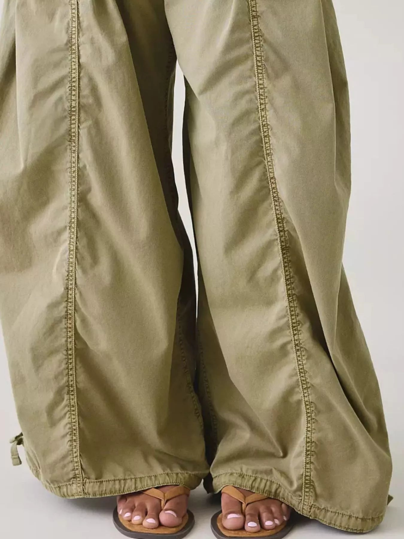 High-Waisted Cargo Wide-Leg Pants