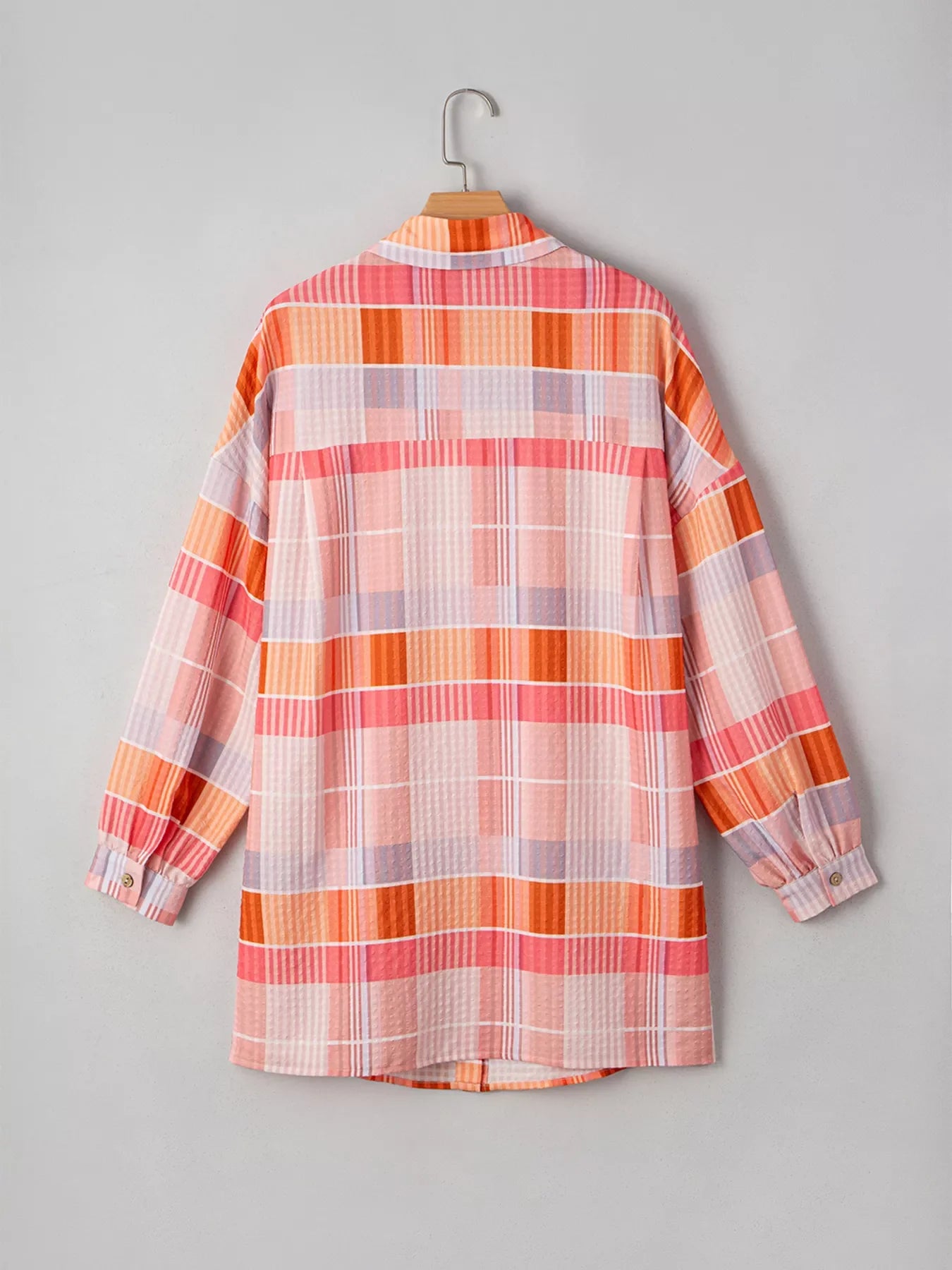 Oversized Check Tunic Shirt