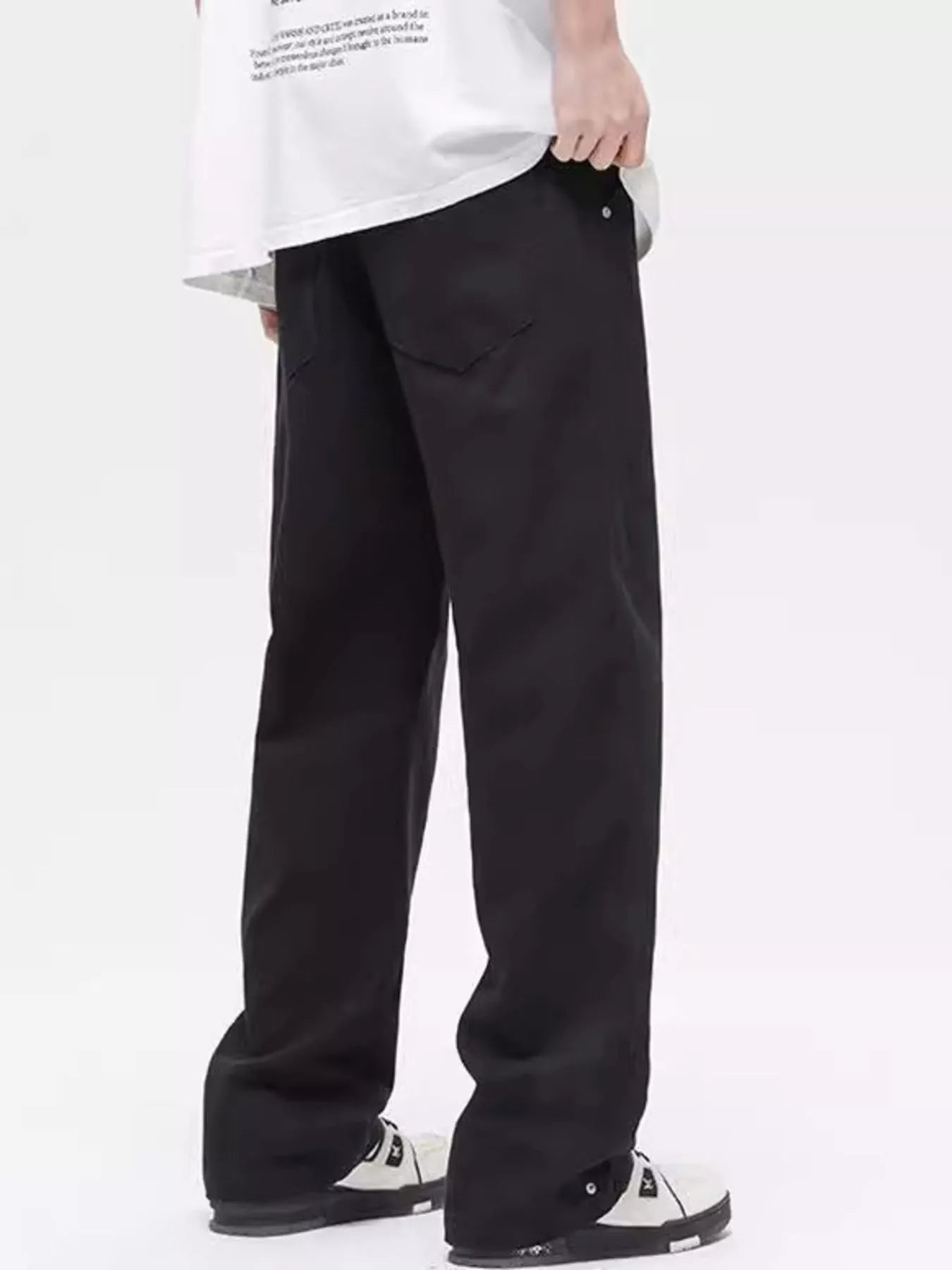 Men's Full Size Washed Wide Leg Jeans Plus Size