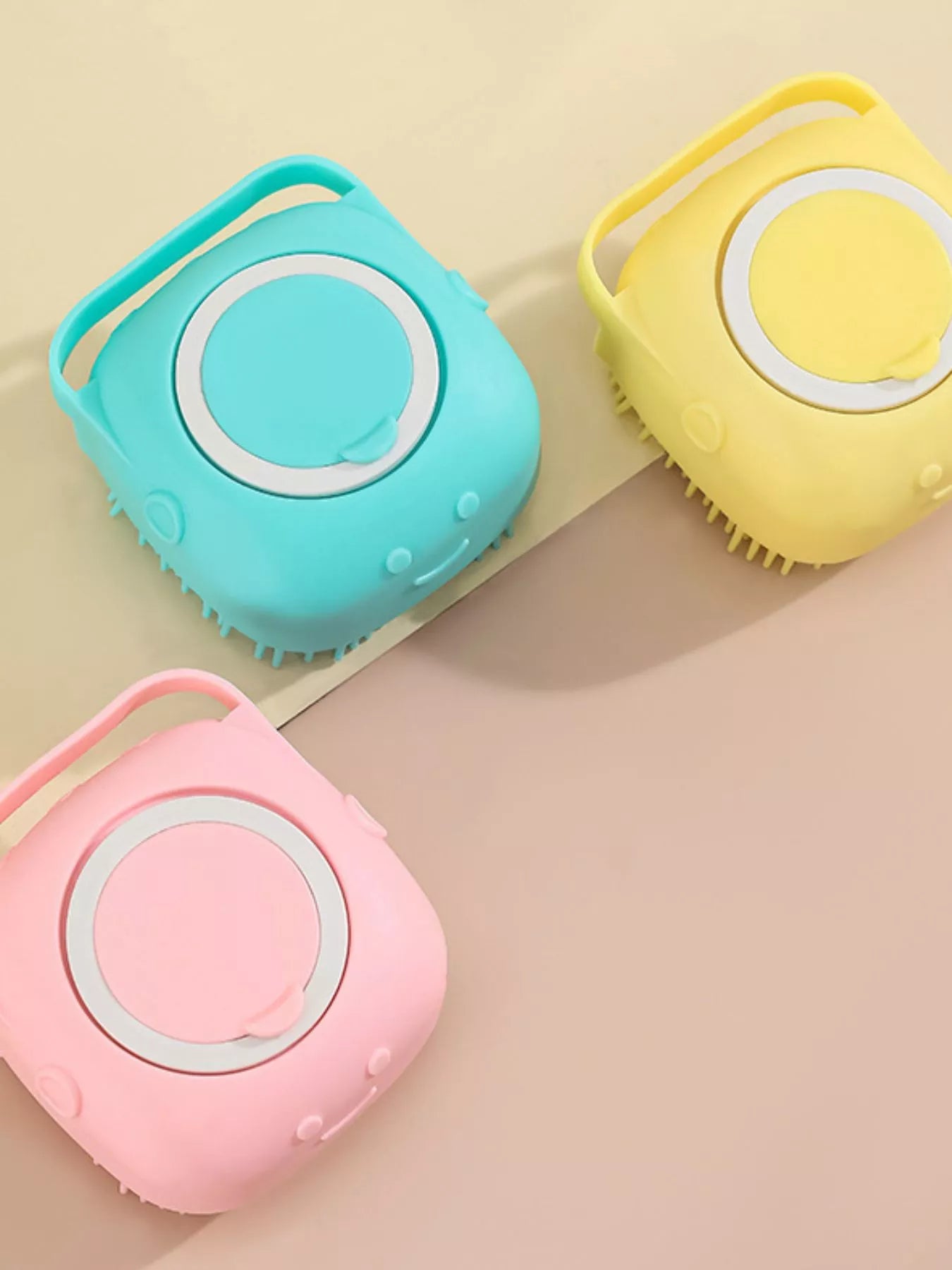 Cute Cartoon Silicone Pet Bath Brush