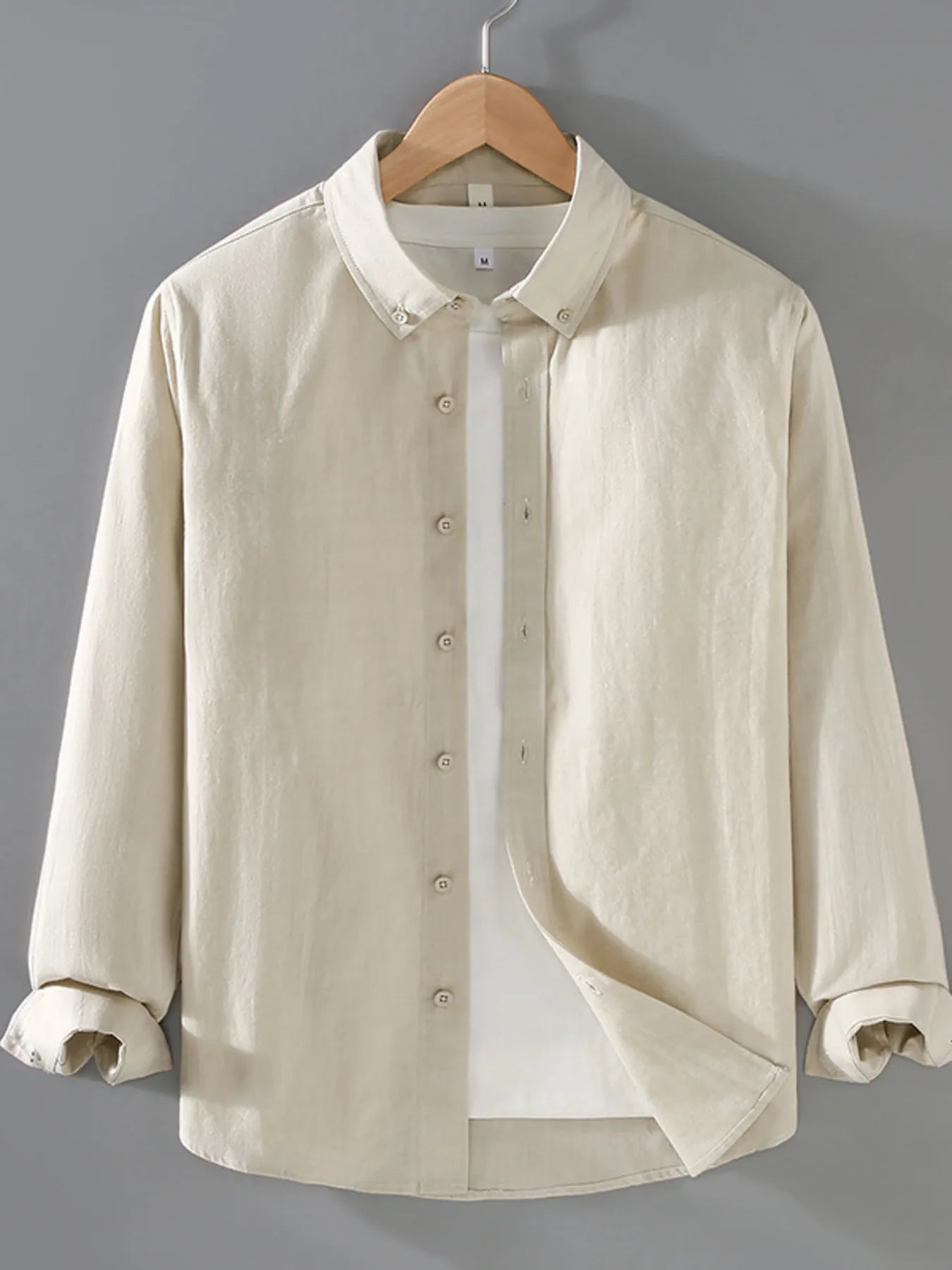 Men's Plus Size Button Up Long Sleeve Shirt