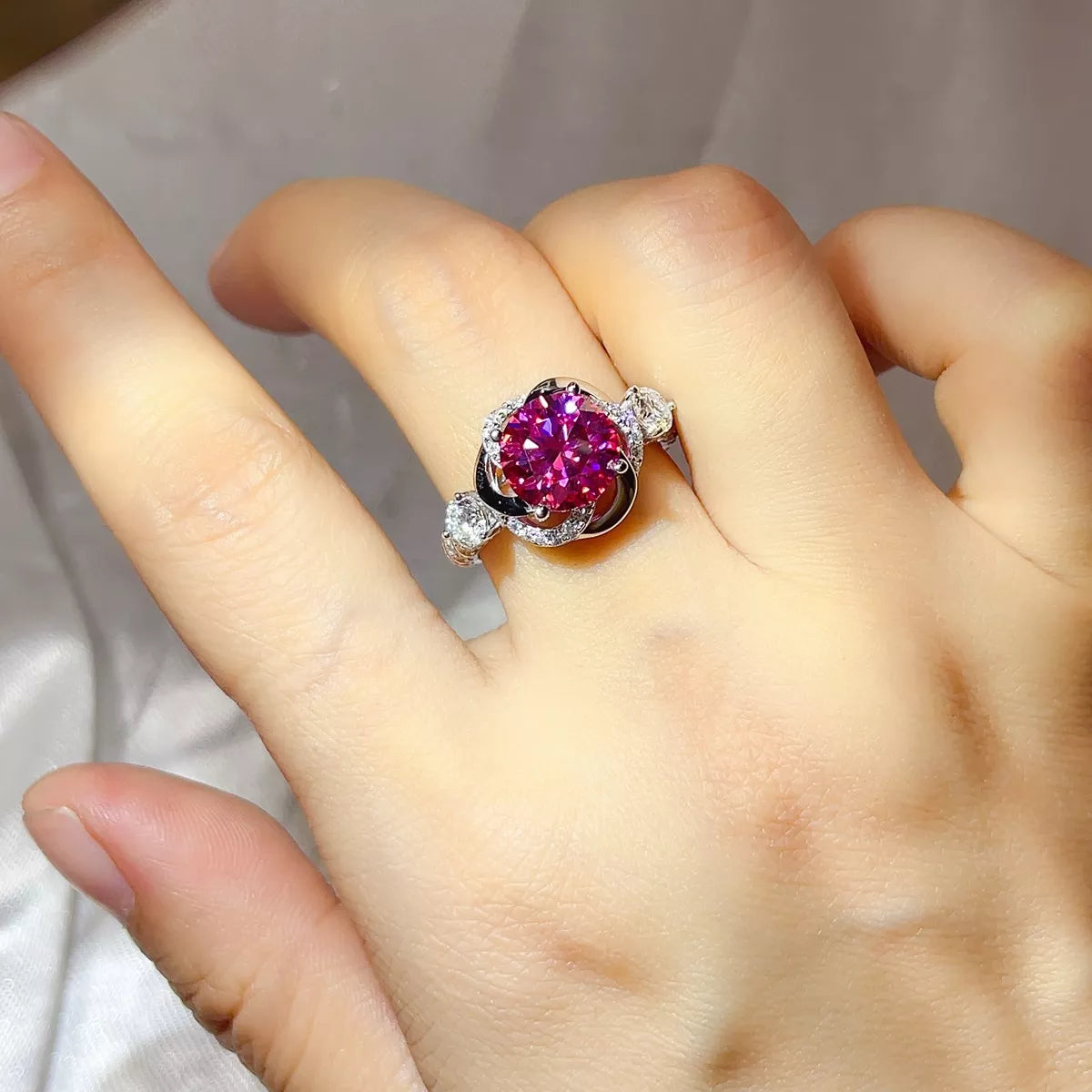 3 Carat 925 Sterling Silver Moissanite Ring