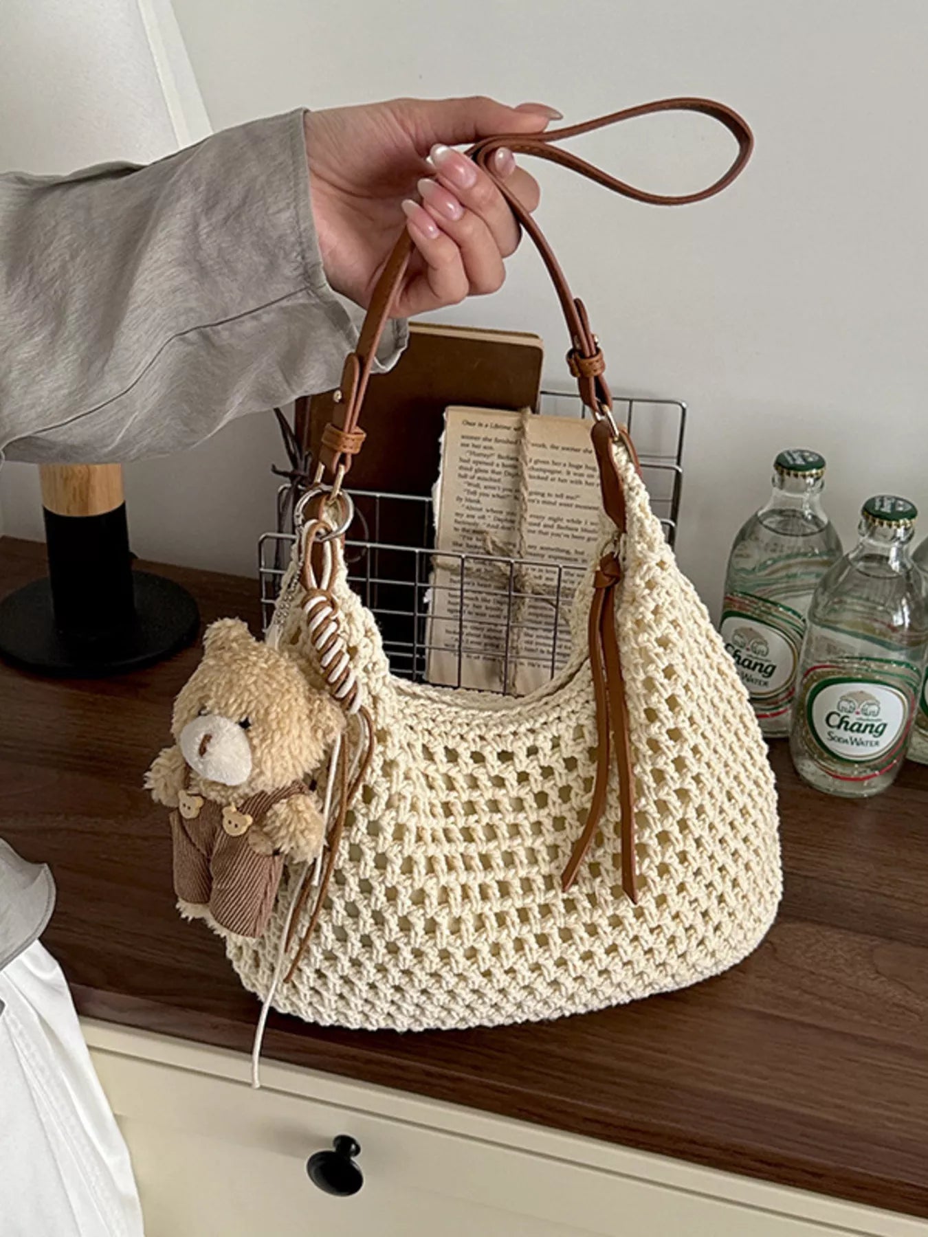 Crochet Knit Crossbody Bag