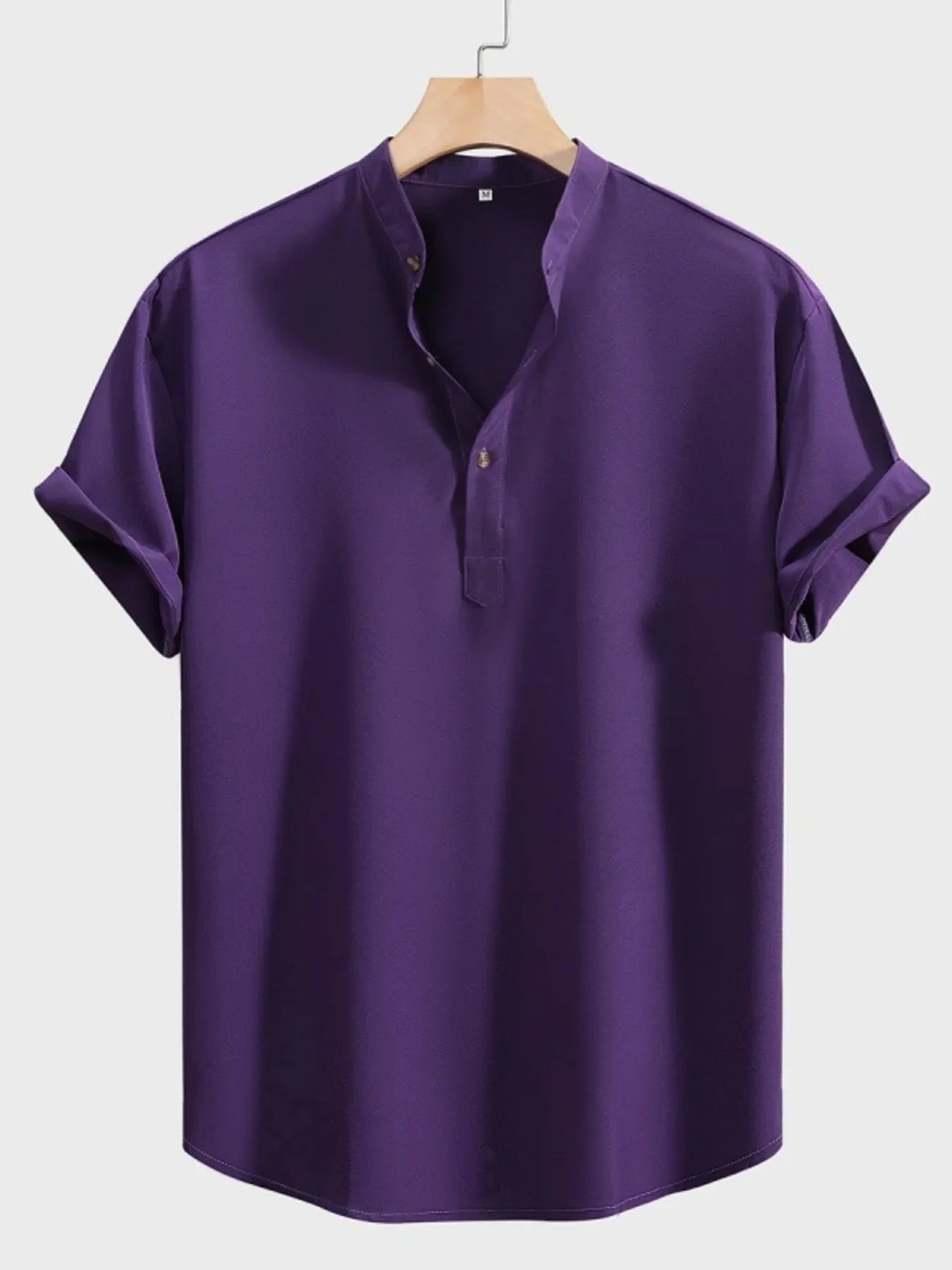 Men's Button Detail Short Sleeve Blouse
