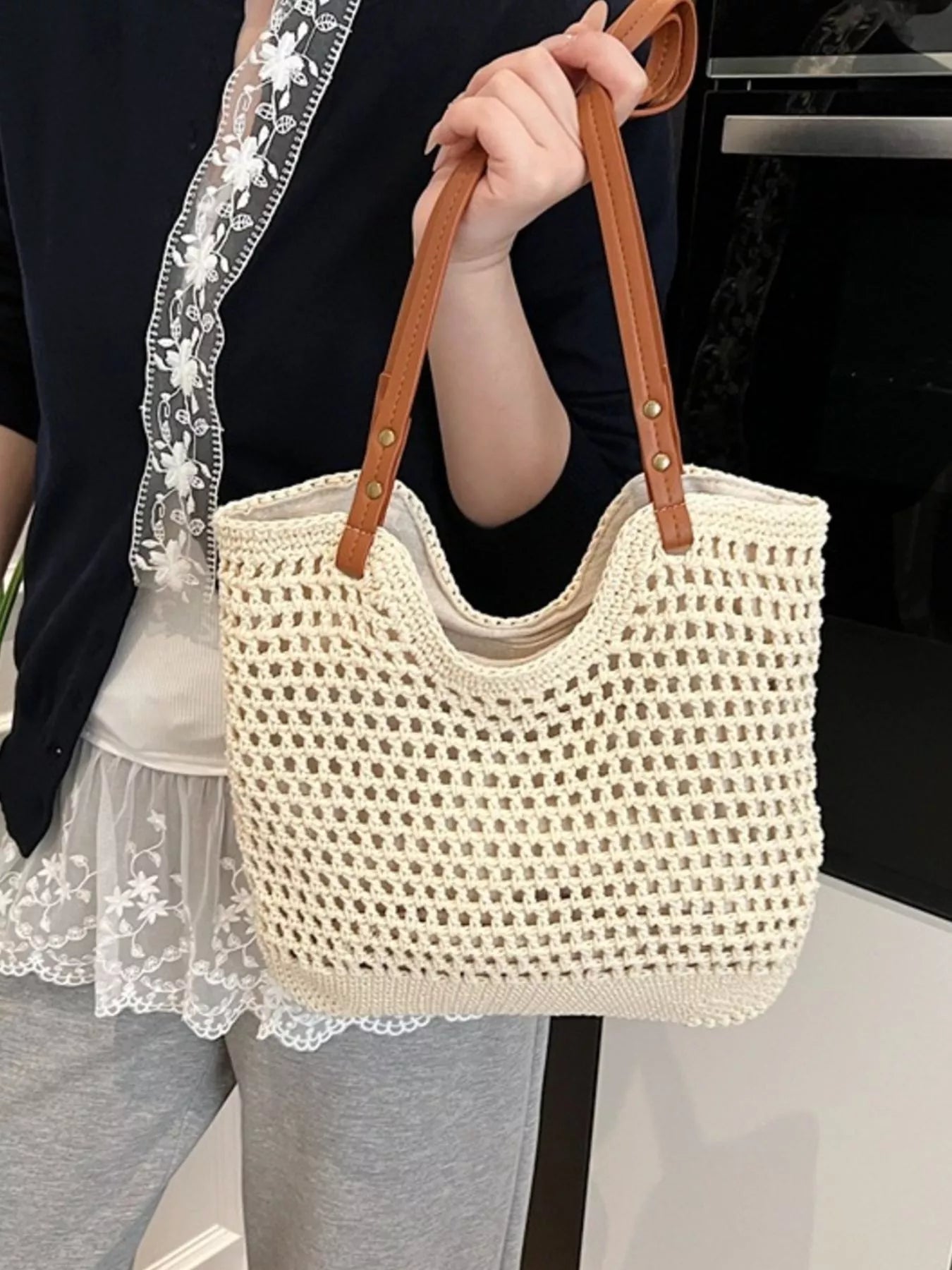 Crochet Knit Shoulder Bag