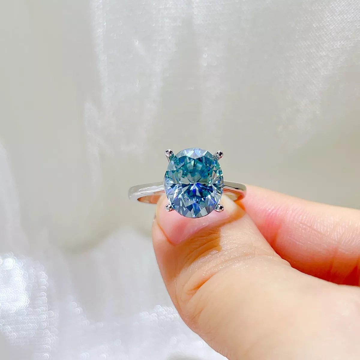 5 Carat 925 Sterling Silver Moissanite Ring