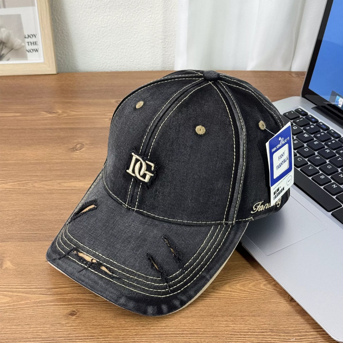 Distressed Causal Baseball Cap