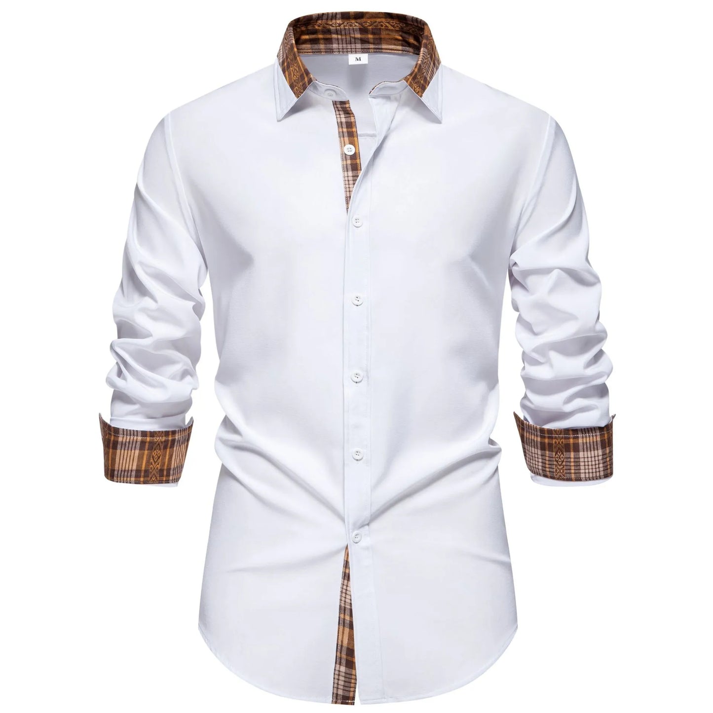 Men's Plus Size Plaid Collar Button Down Shirt