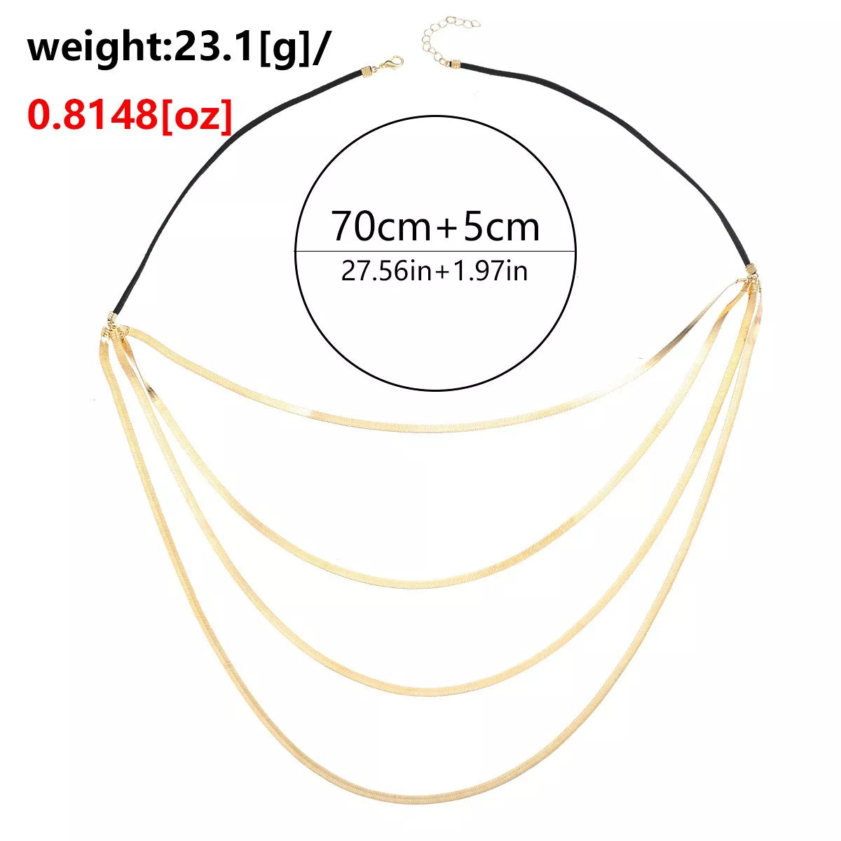 Multi-Layered Snake Chain Necklace