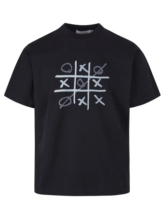 Men's Gaming Tic Tac Toe Graphic Round Neck T-Shirt