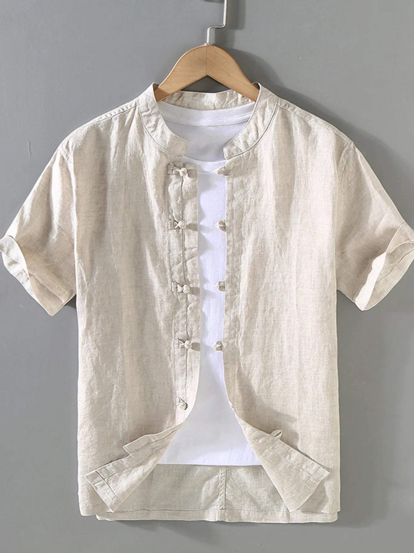 Men's Plus Size Button-Up Short Sleeve Casual Shirt