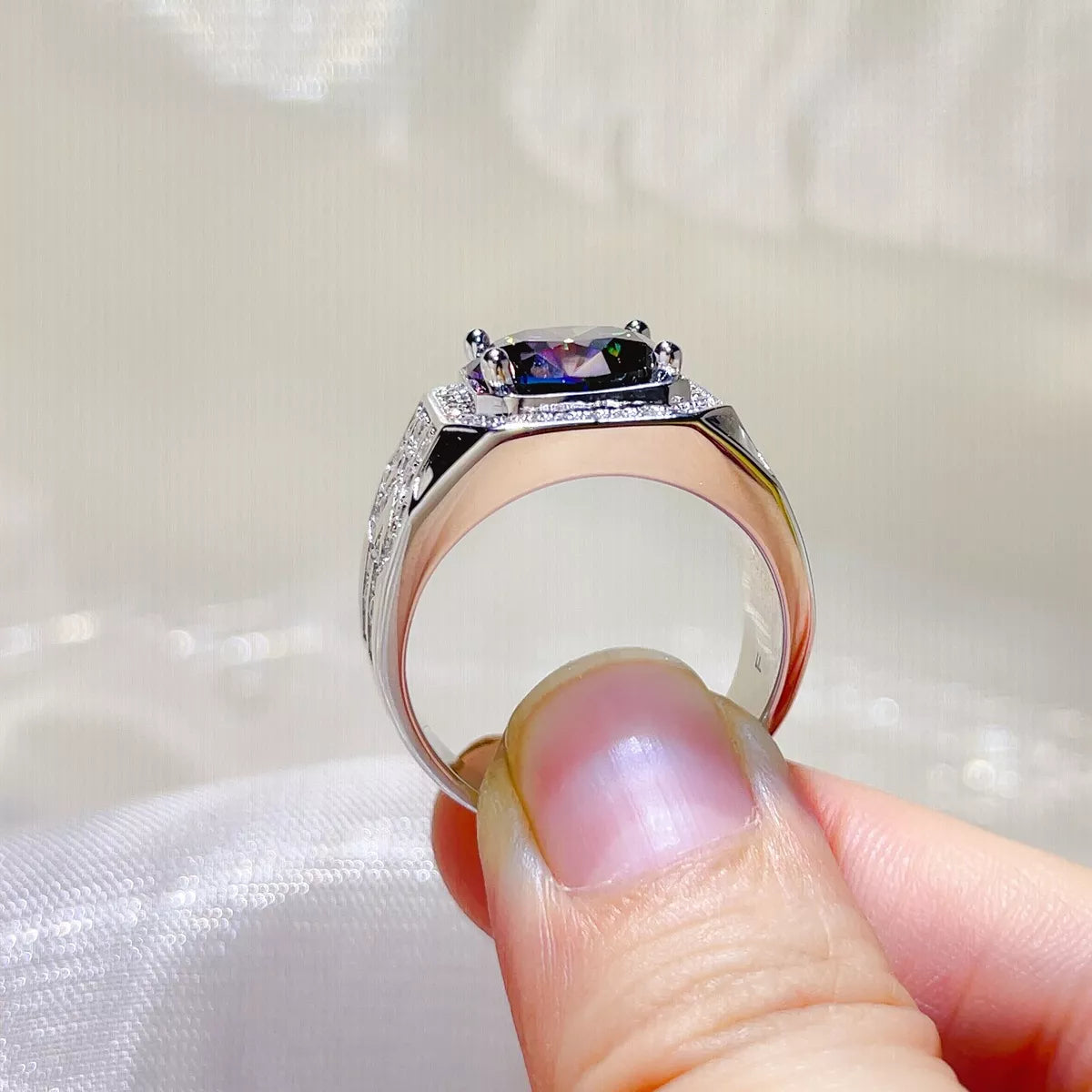 5 Carat 925 Sterling Silver Moissanite Ring