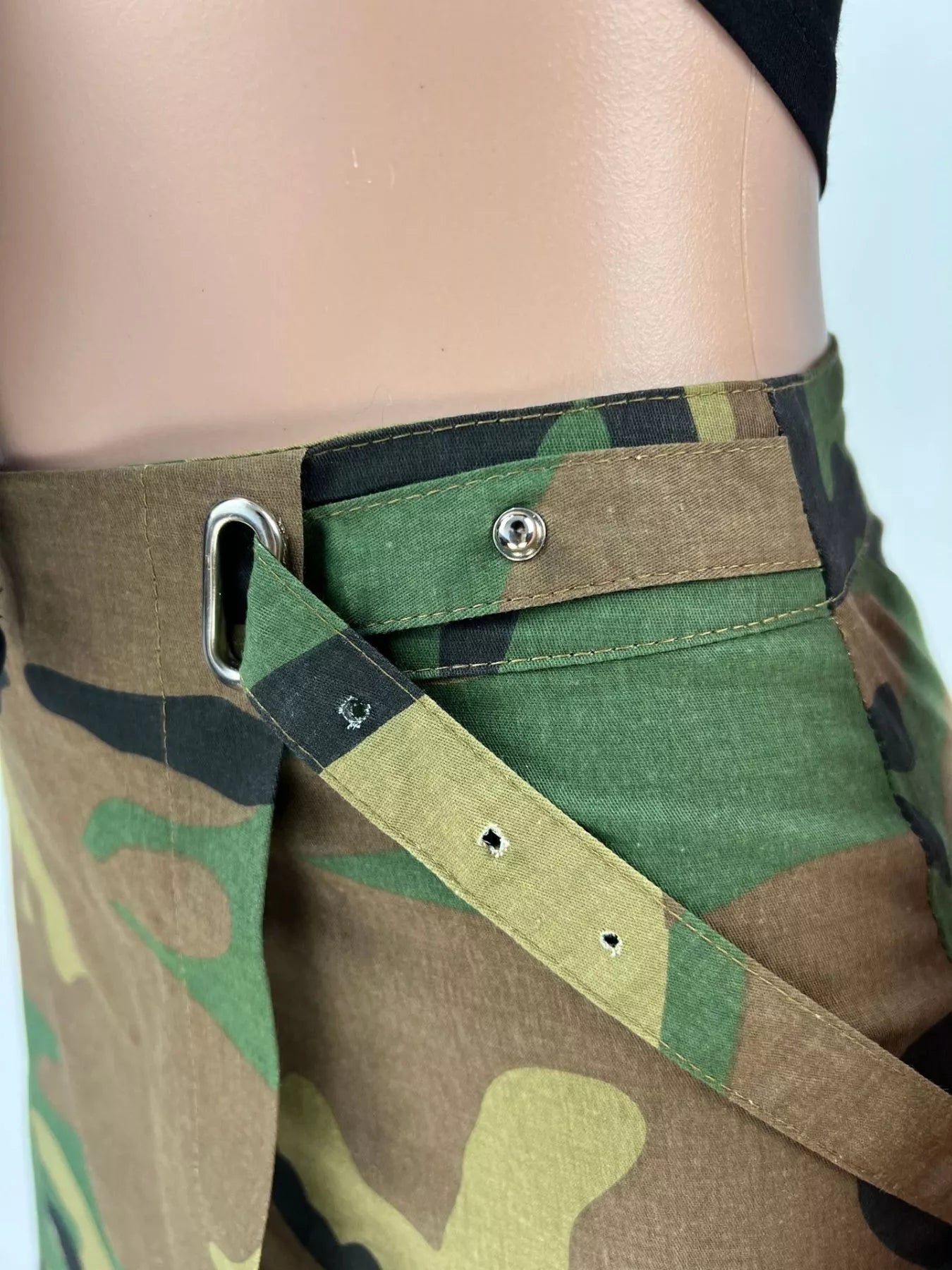 Camouflage Print Wrap Skort