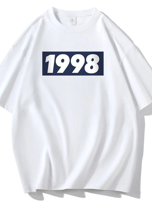 Men's Full Size 1998 Graphic Round Neck T-Shirt Plus Size