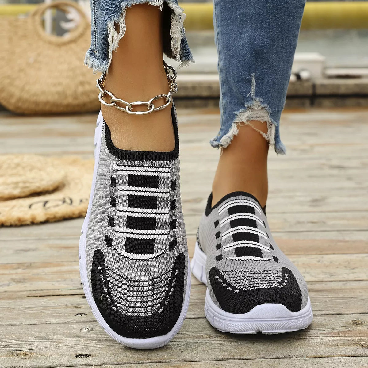 Round Toe Slip-Ons