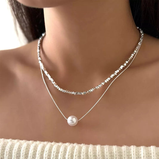 Double Layered Pearl Necklace