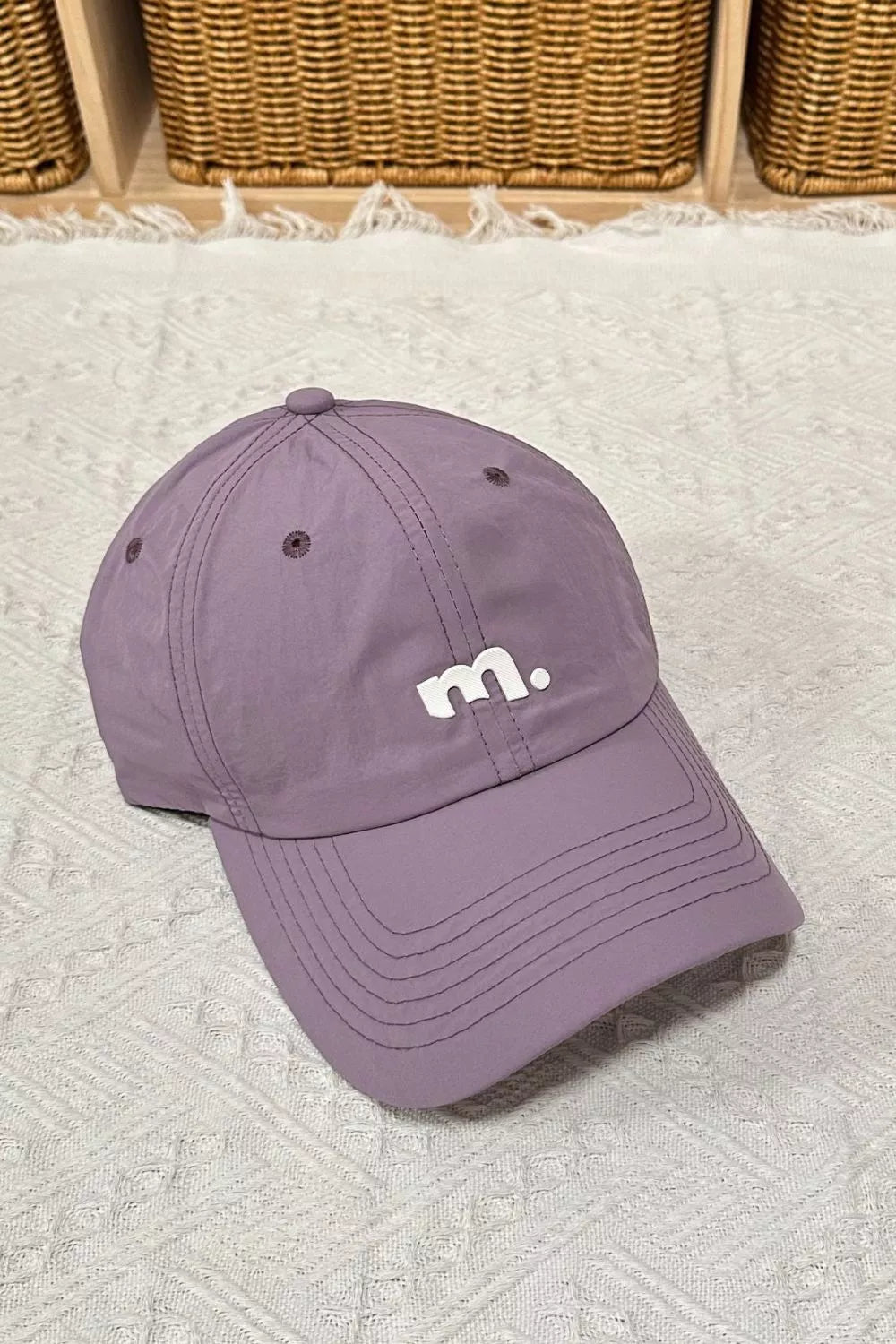 Casual Cotton Baseball Cap with Embroidered Detail